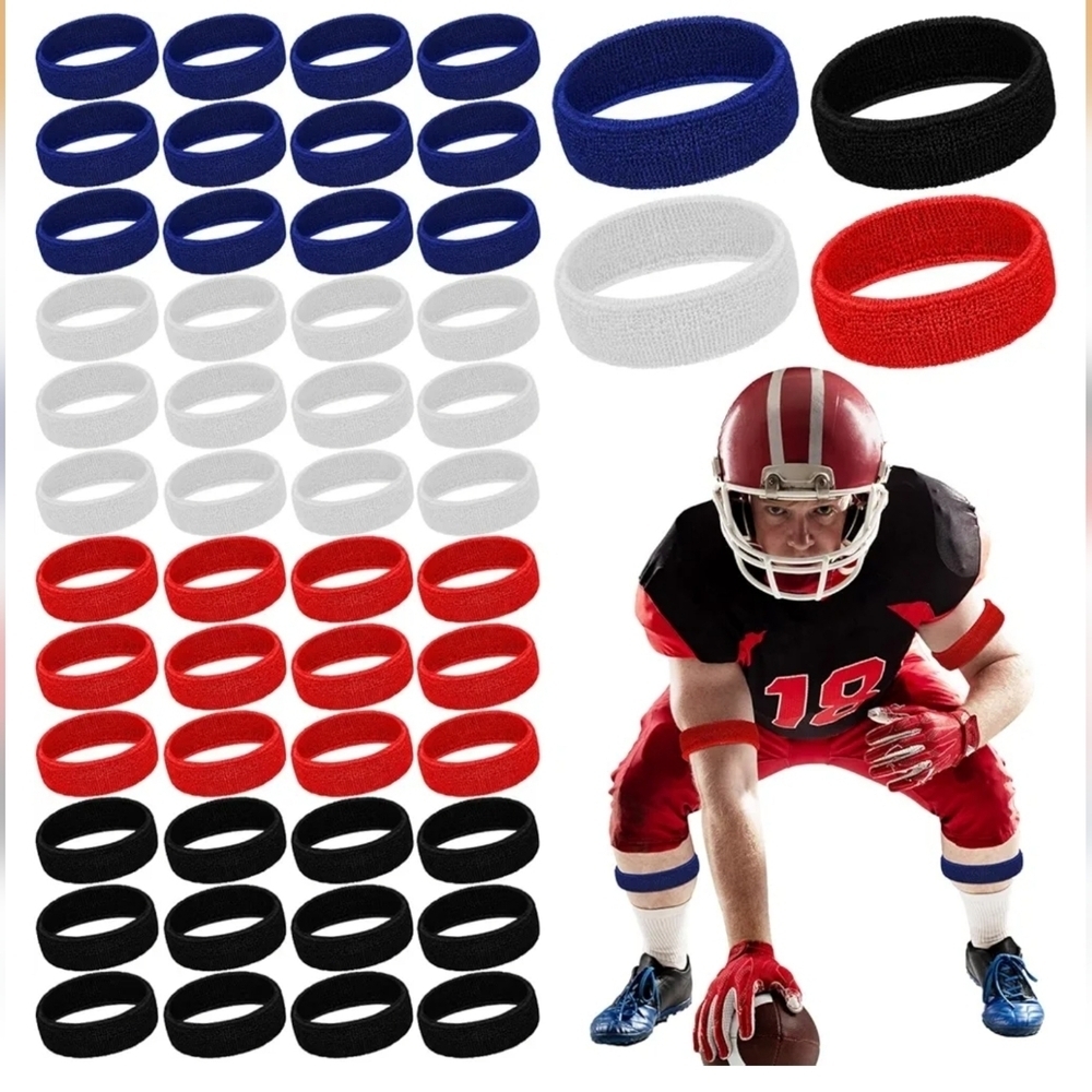 48 Pc 1 Inch Soft Bicep Bands for Multisport Activities